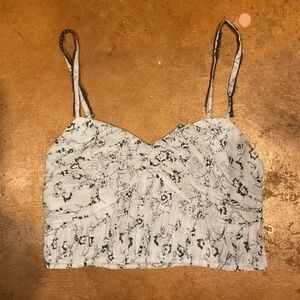 Free People Crop Top with Ruched Style Floral